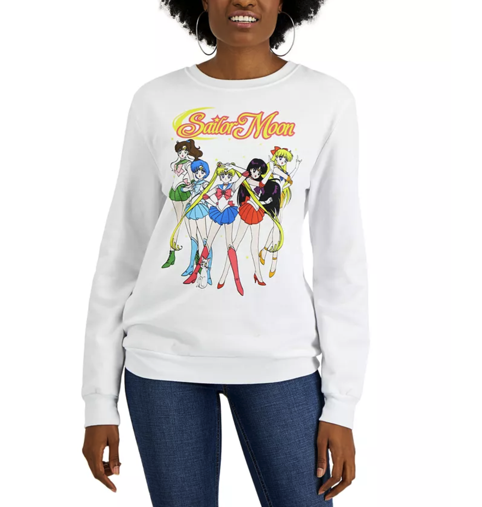 Macy's: Sailor Moon Vintage White Graphic Sweatshirt