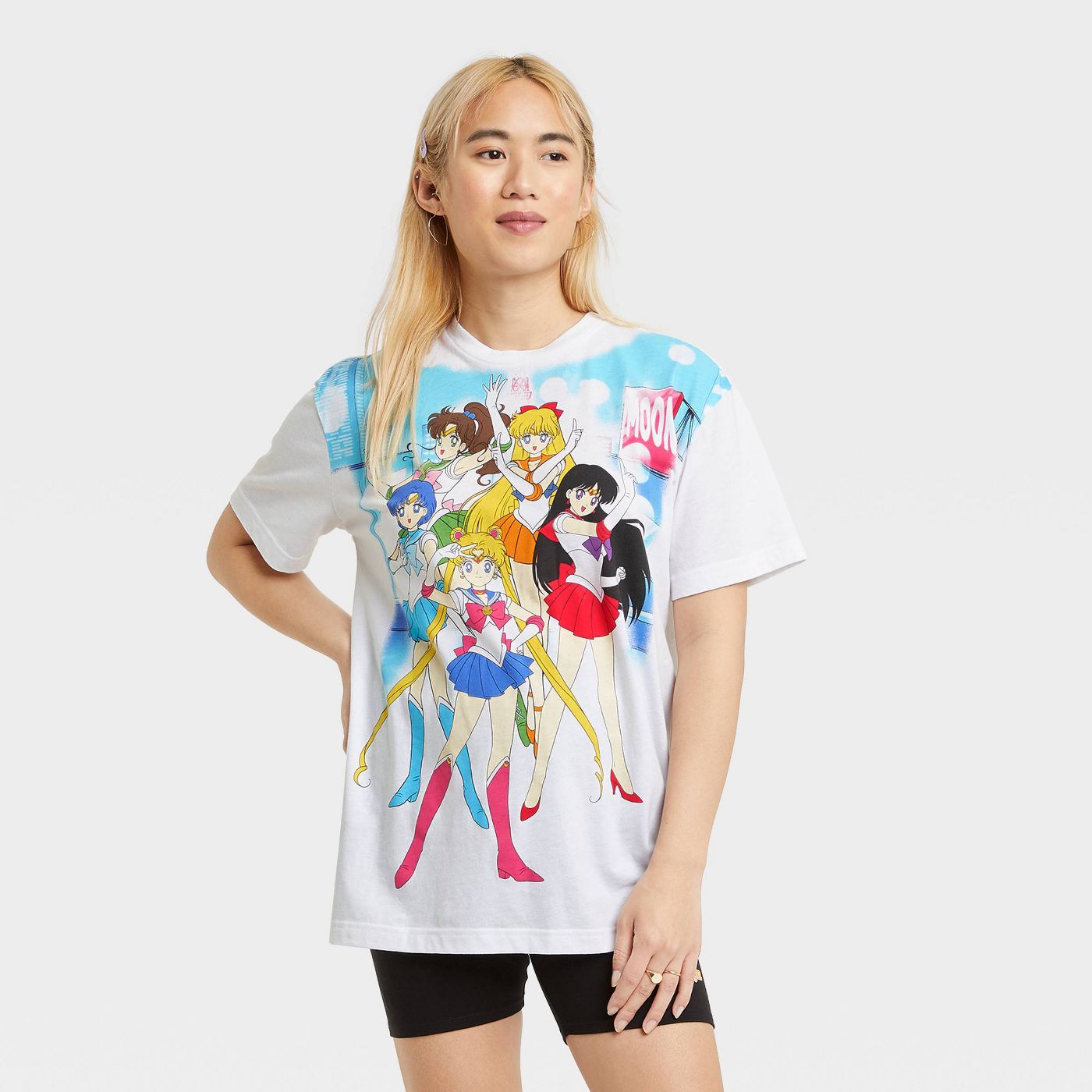 Target: Sailor Guardians Oversized White T-Shirt