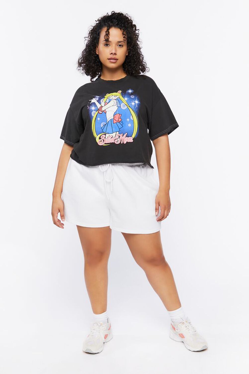 Forever21: Sailor Moon S Black Cropped Tee