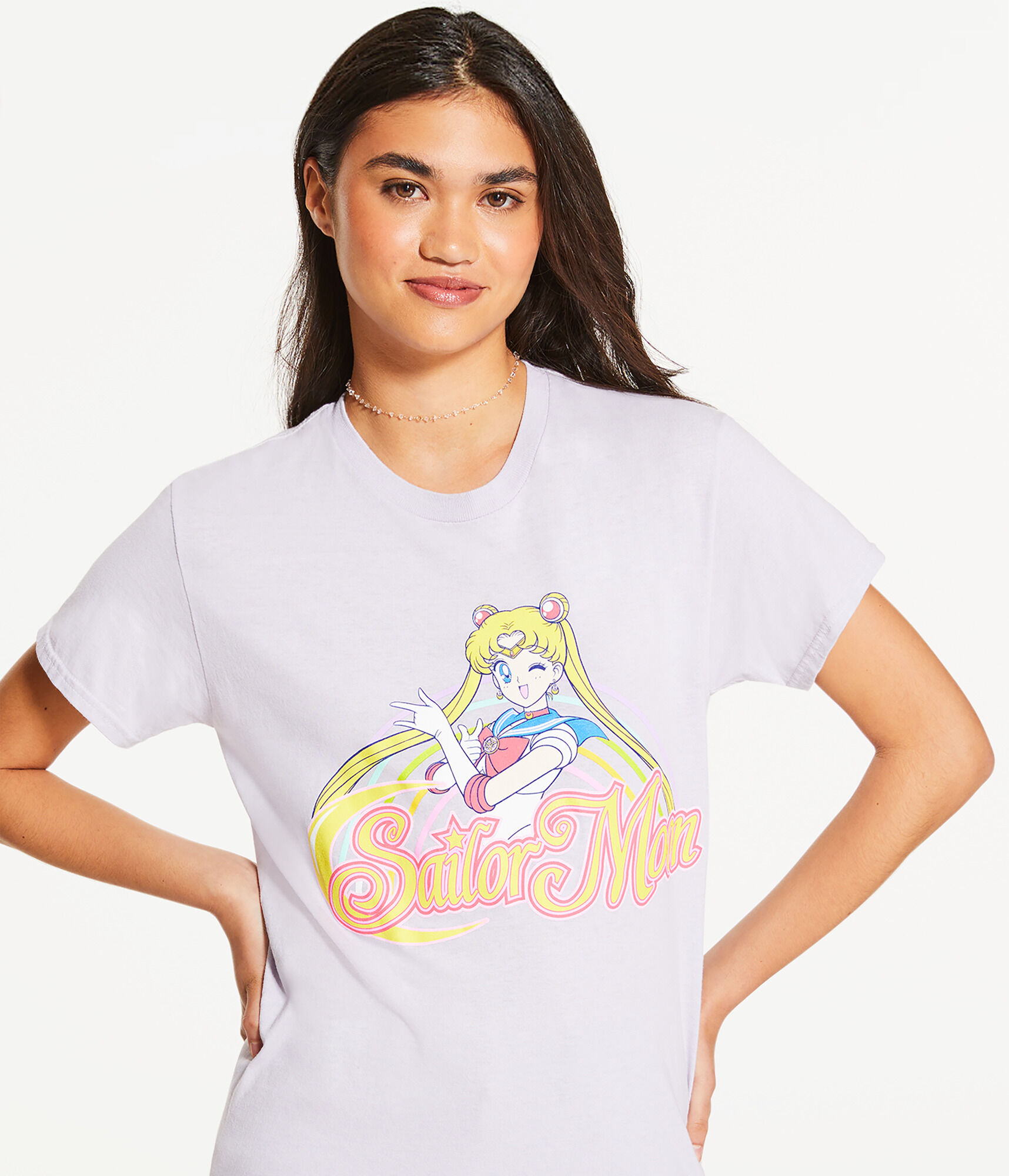 Aeropostale: Sailor Moon Rainbow Boyfriend Graphic Tee