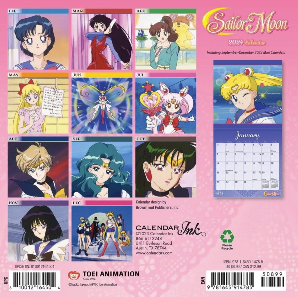 Calendar Ink Sailor Moon 2024 Mini Calendar